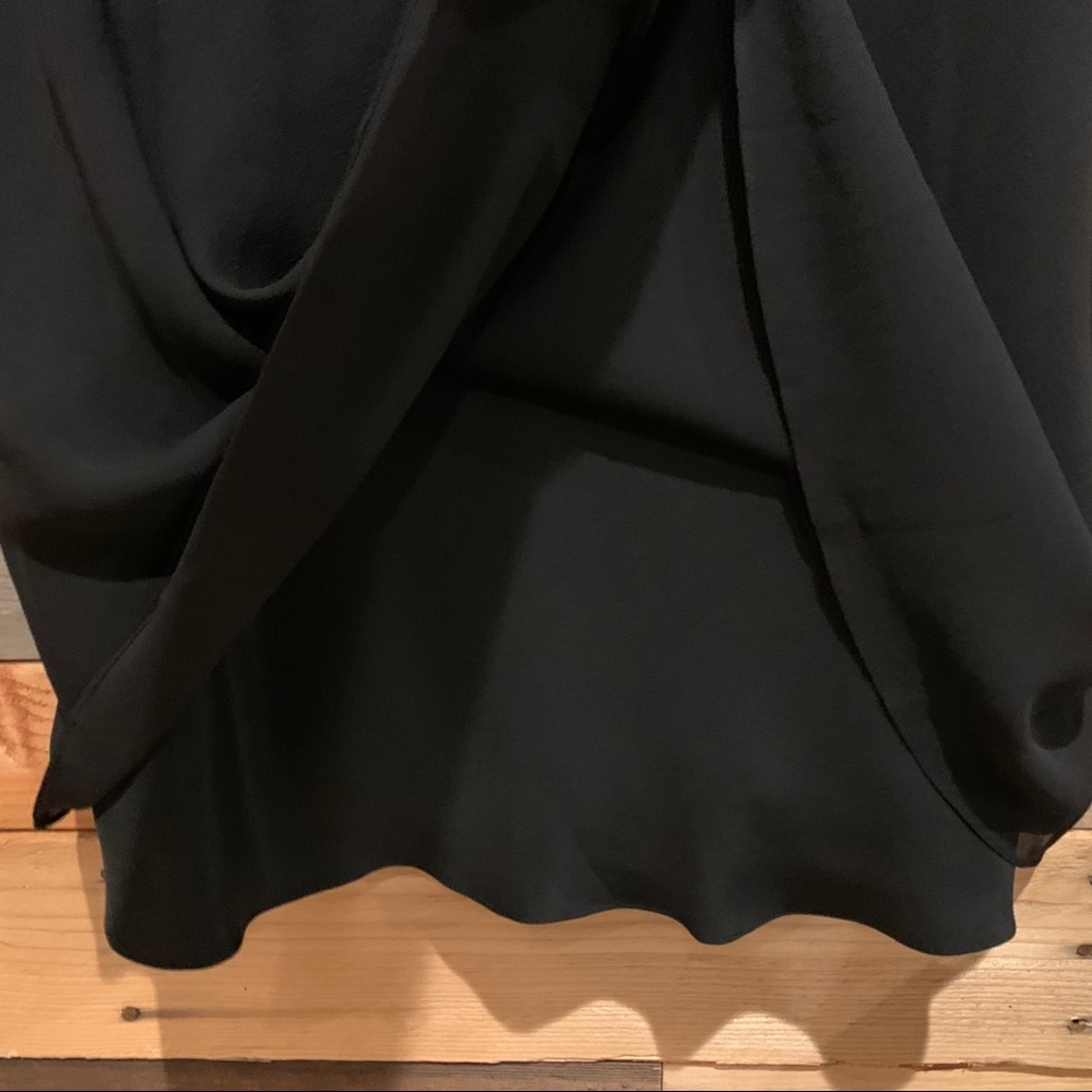 Carmen Marc Valvo Black Formal Knee Length Spaghetti Strap Gown - Plus Size - Picture 5 of 12